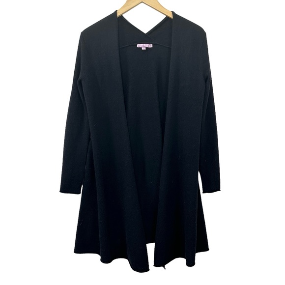 Calypso St.‎ Barth Black Cashmere Open Long Cardigan Sweater Women’s Sz XS - Picture 1 of 4